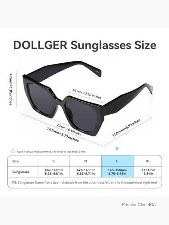 Polarized Big Trendy Square Cat Eye Sunglasses UV400 main image 3